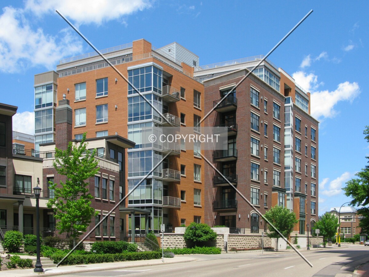 View to the north across 1st Avenue NE