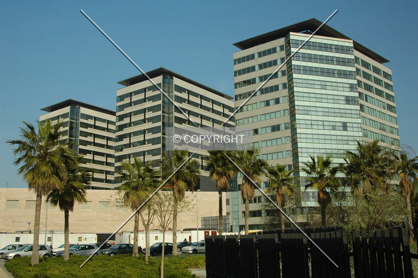 Looking the complex from Diagonal Mar Park
