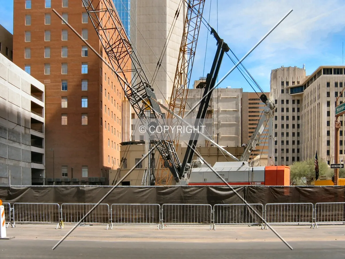 View to the east across North 1st Avenue