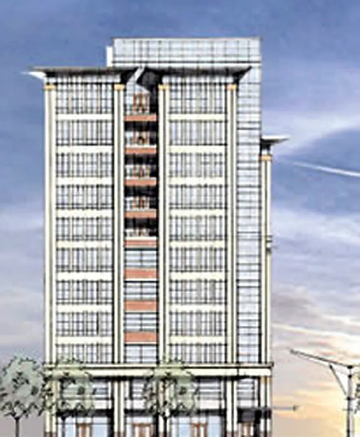 Rendering of Fayetteville Street elevation of 2005 proposal