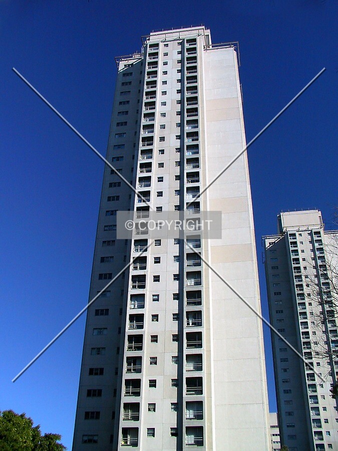Looking up from the east