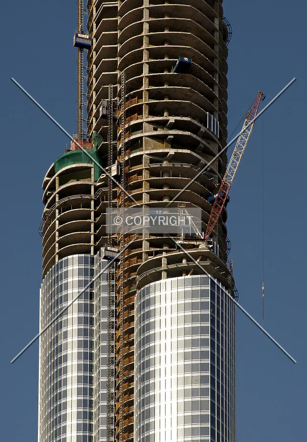 Cladding has reached around 100 floors