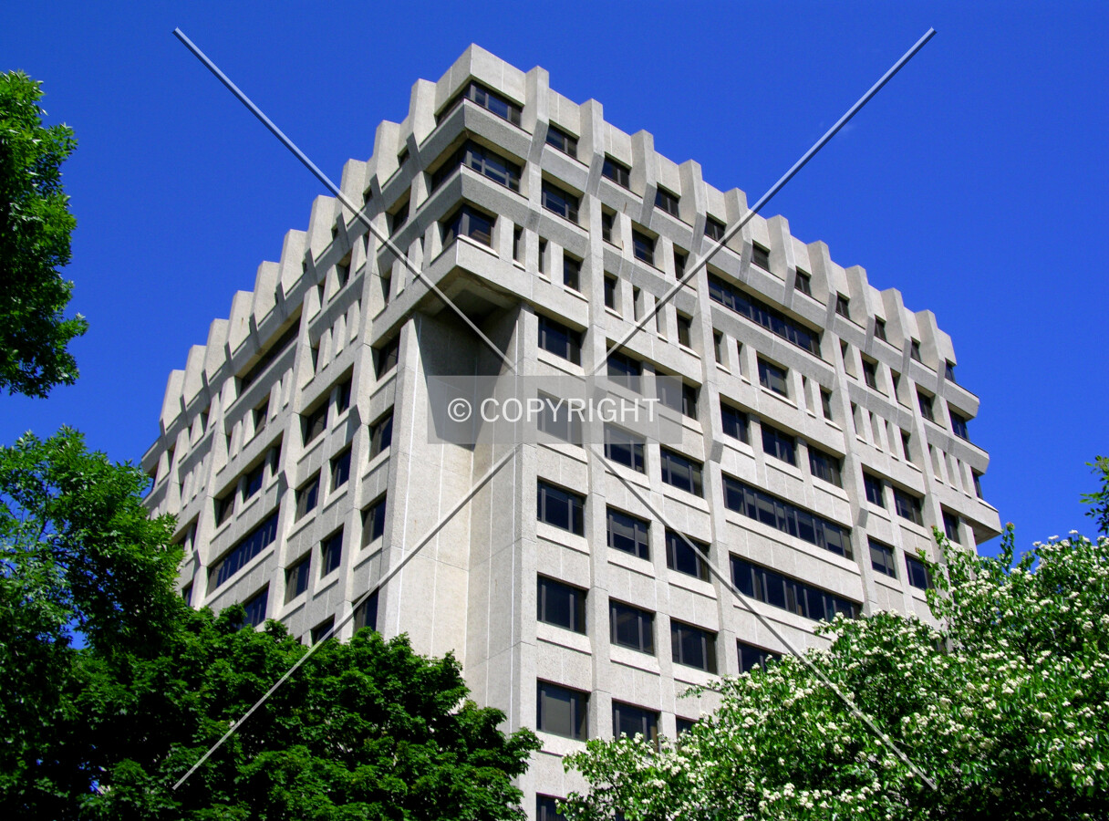 Looking up the southeast corner