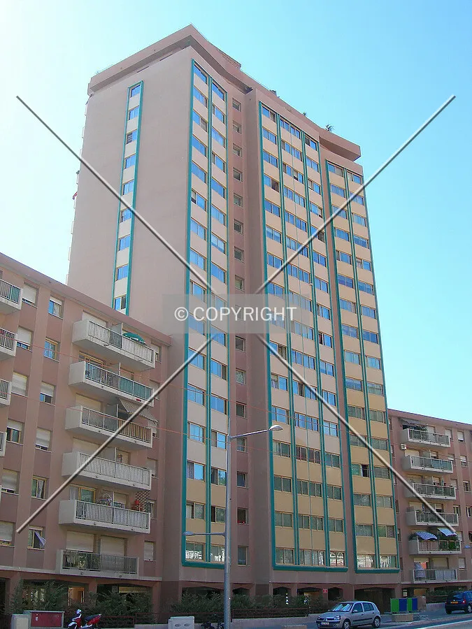 East face of the tower from Boulevard Virgile Barel