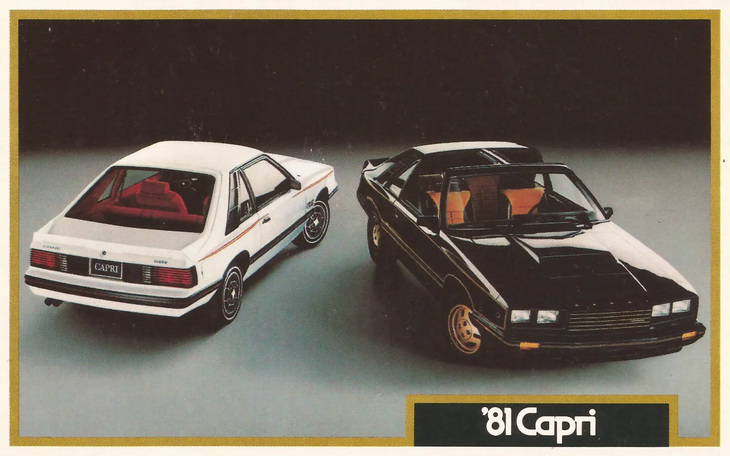 1981 Mercury Capri postcard advertisement