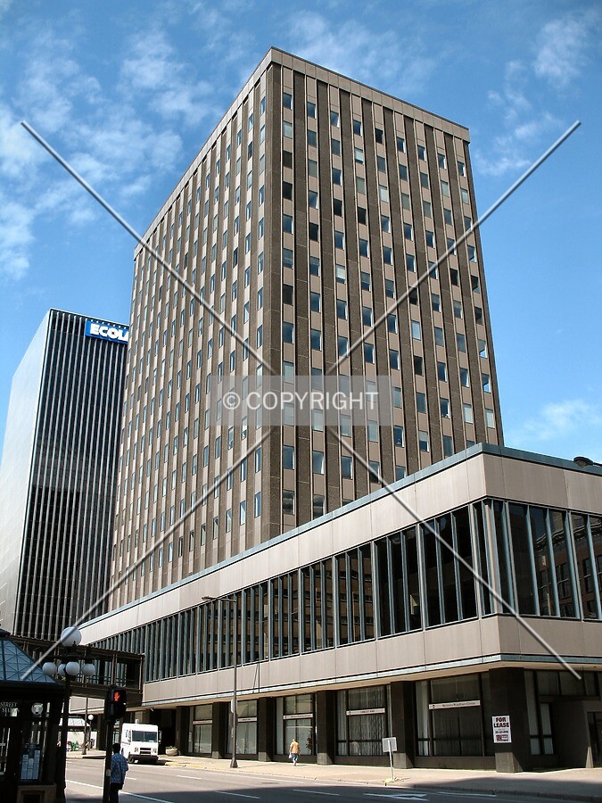 Looking up the southeast corner