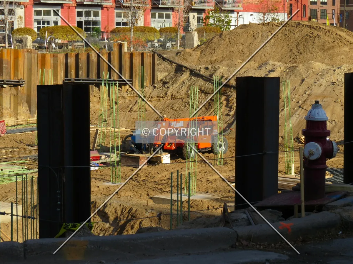 View into the pit from 3rd Avenue & 9th Street North