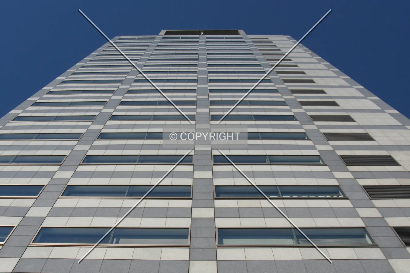 Looking up from the south