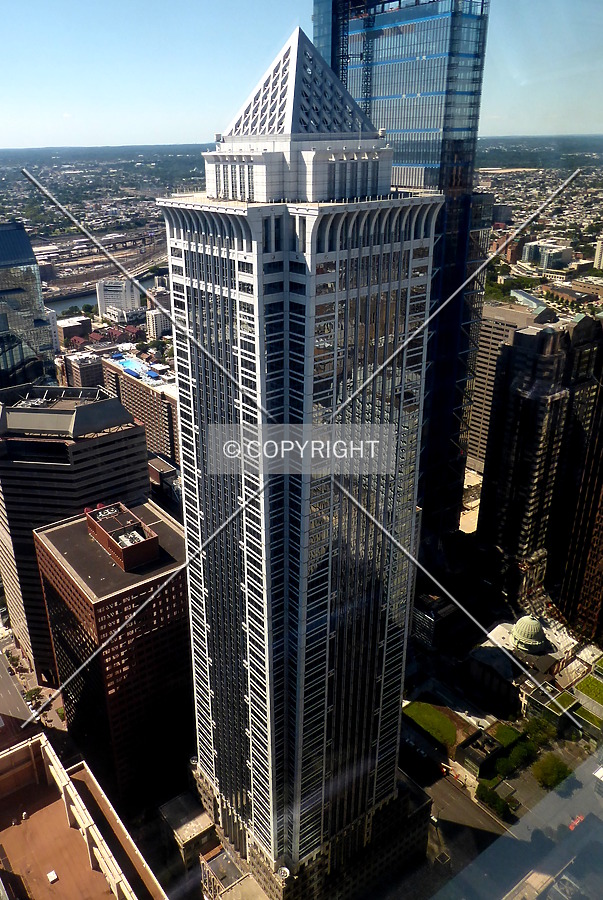 Elevated view from the southeast