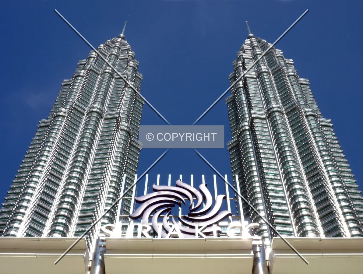 Looking up from KLCC Park entrance