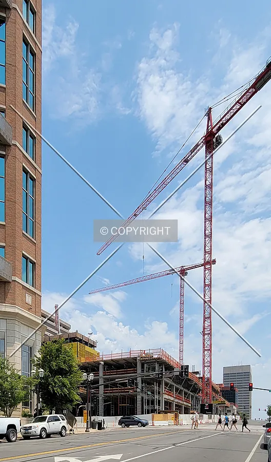 From the southwest during construction; June 19, 2021