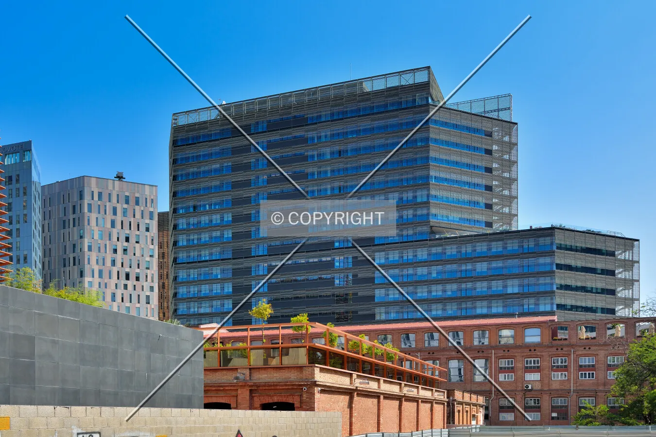 West side facade seen from the distance