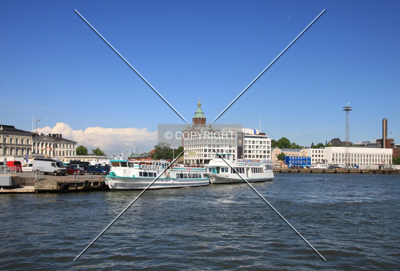 View along the waterfront