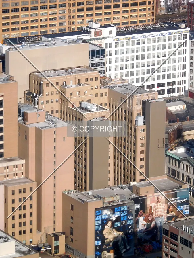 From One Liberty Place to the southwest