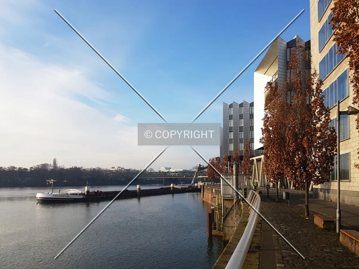 A dock for unloading coal from ships - at Westhafen Frankfurt