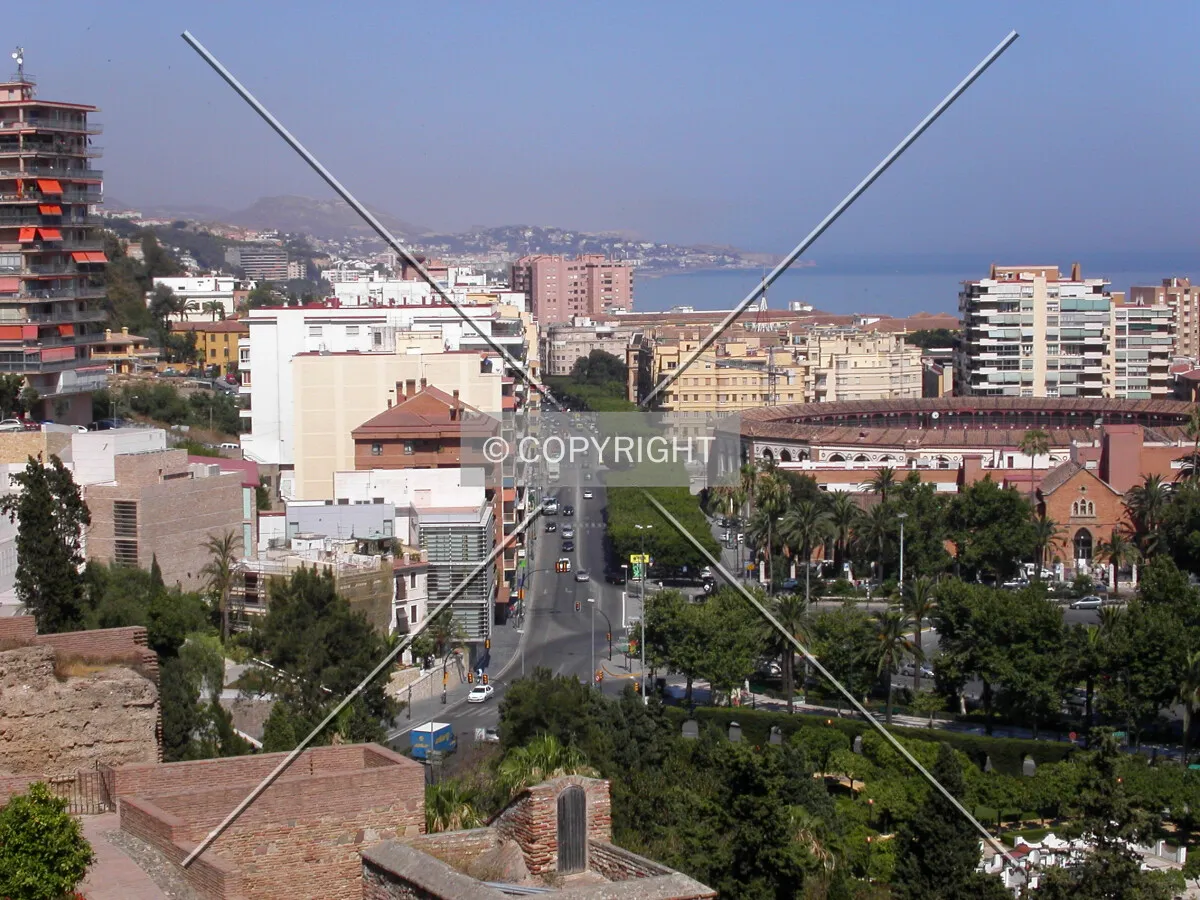 Paseo de Reding as seen from La Alcazaba