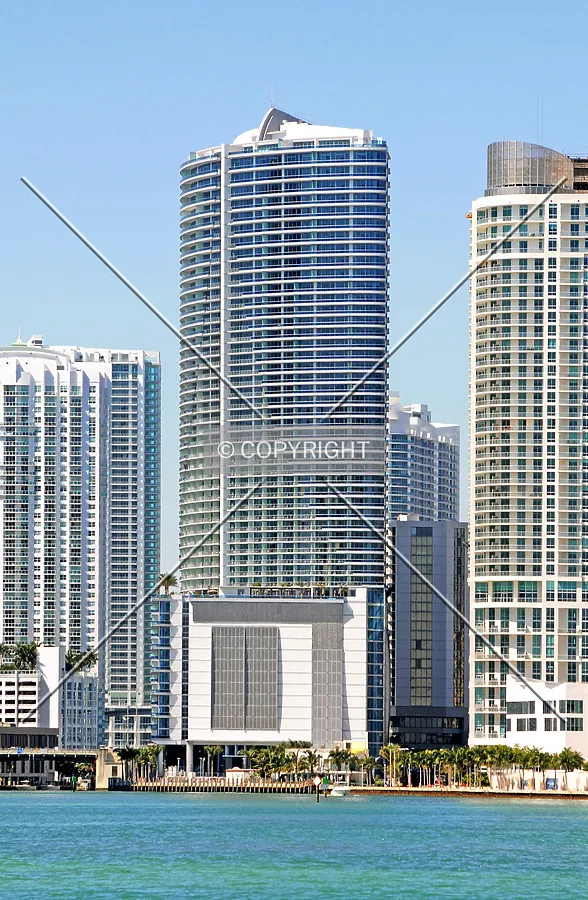 View from the east along Biscayne Bay
