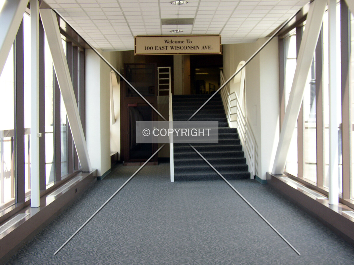 Skywalk entrance from the west