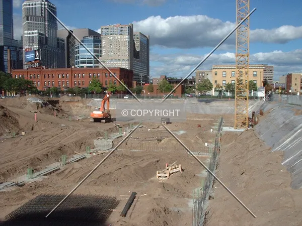 22 Sep 2002 - View of foundation work from Grant Street