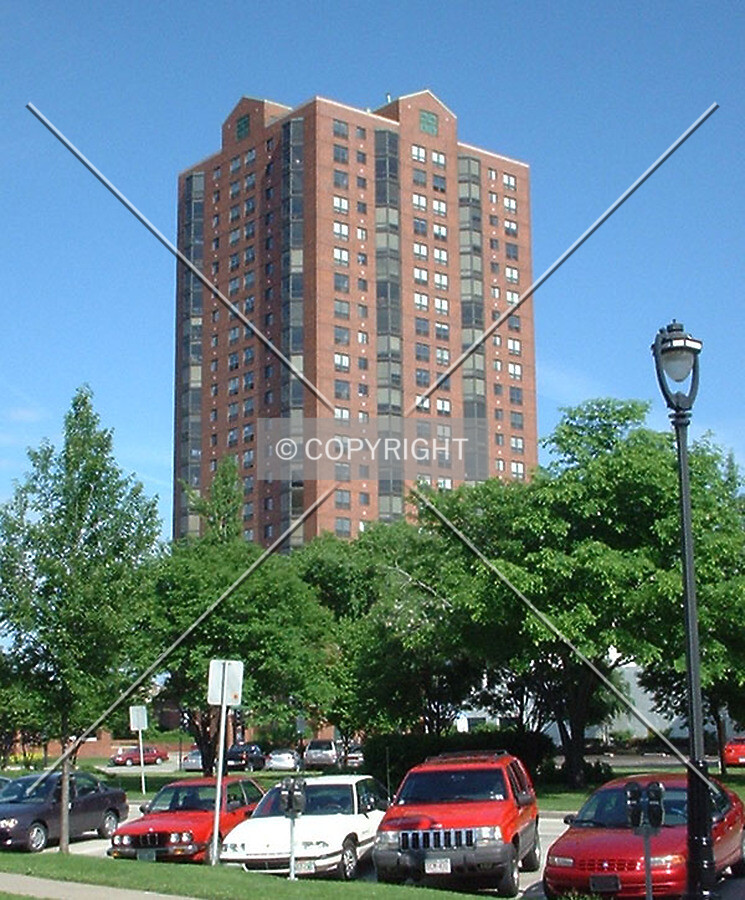View to the northwest from Cass Street