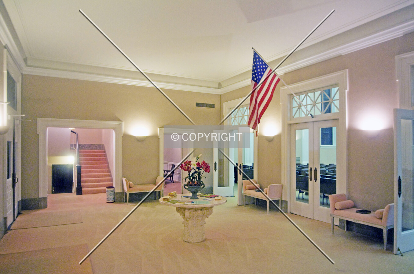 View of the foyer from the north