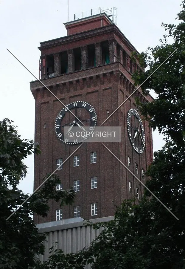 Close up view of the tower