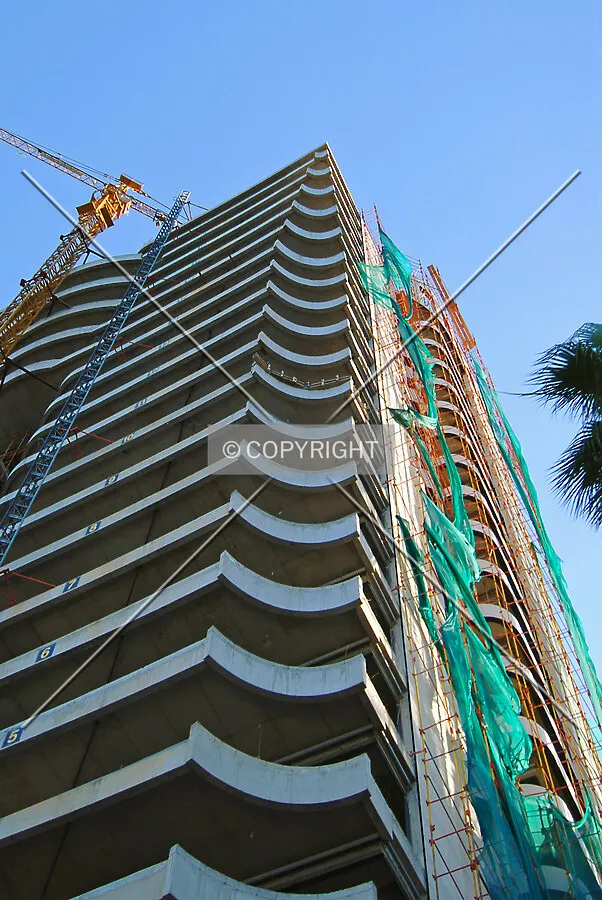 Looking up from street level