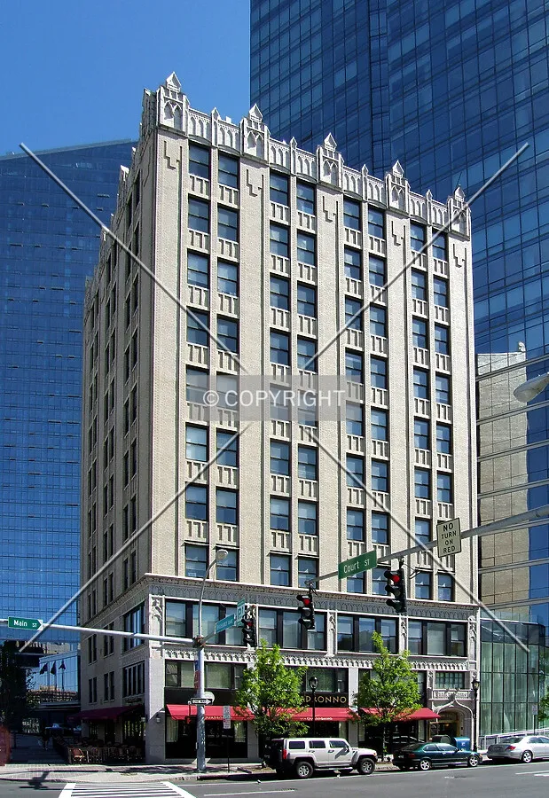 View from the south at Court and Main Streets