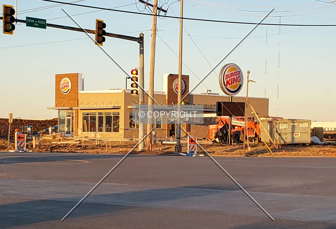 View from the southwest during construction; March 11, 2019