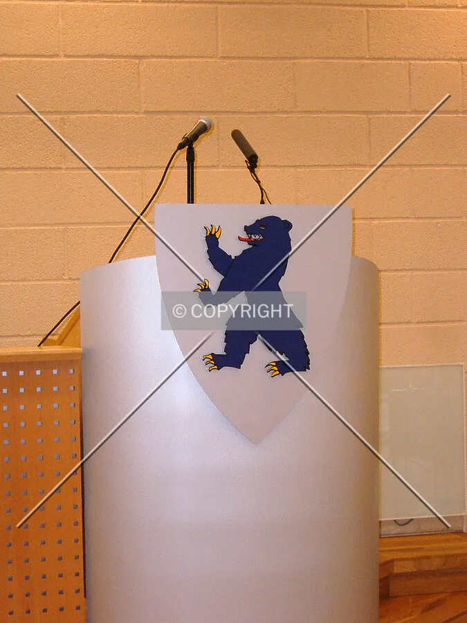 Speaker's platform in the County assembly hall