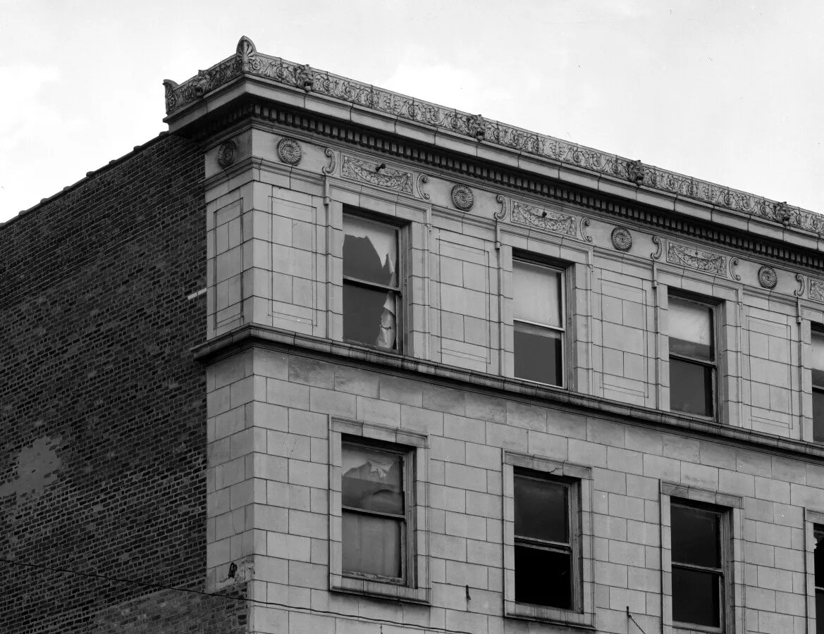Cornice detail from the southwest