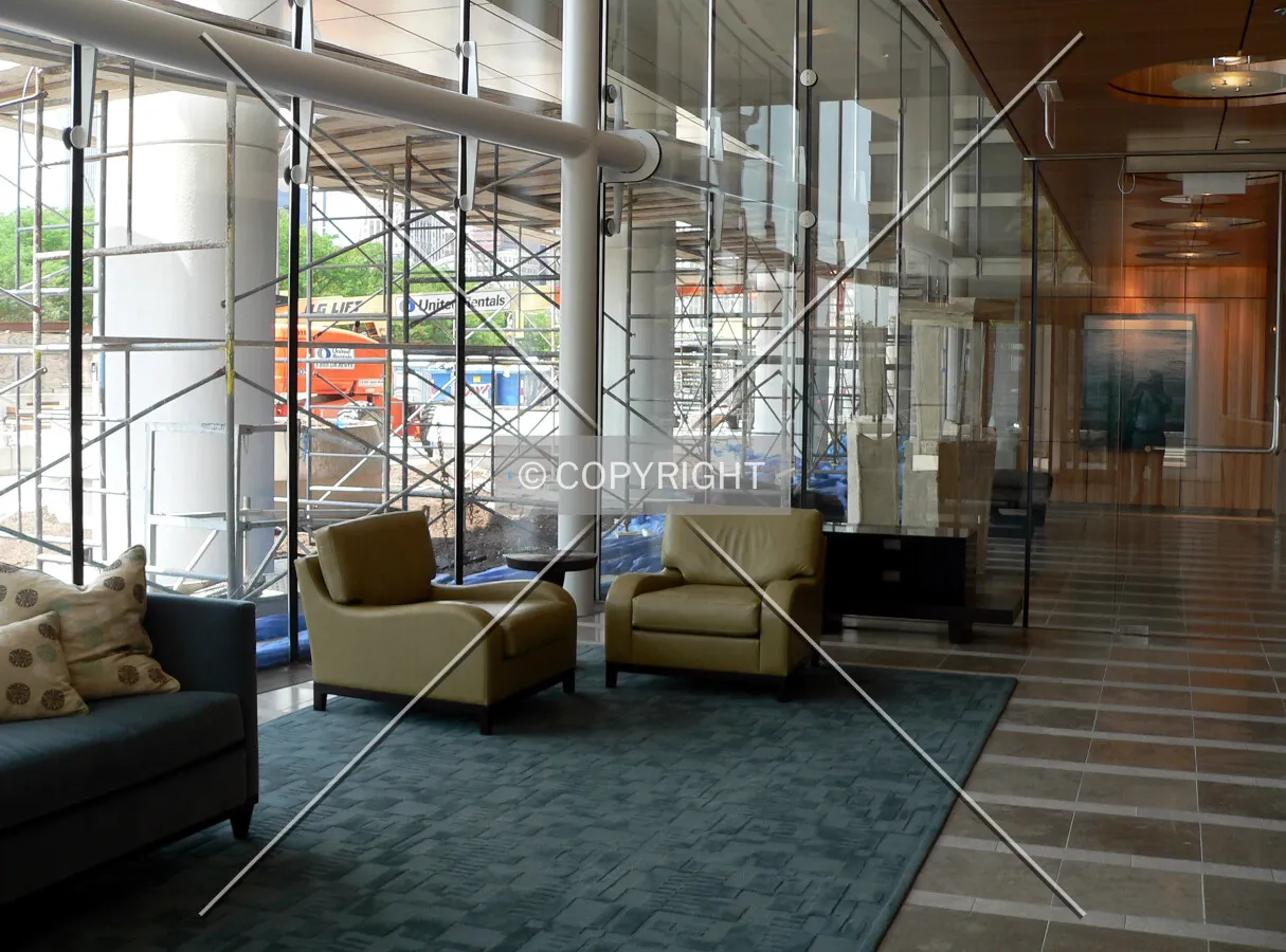 View toward the west end of the lobby