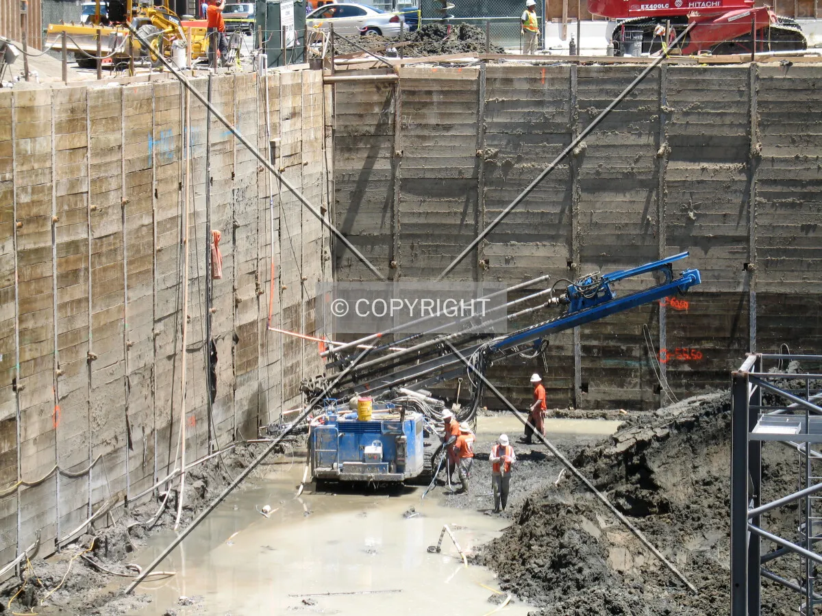 Northeast corner of the excavation pit