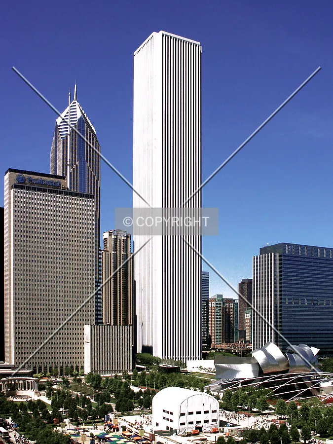 Looking northeast across Millennium Park from the University Club