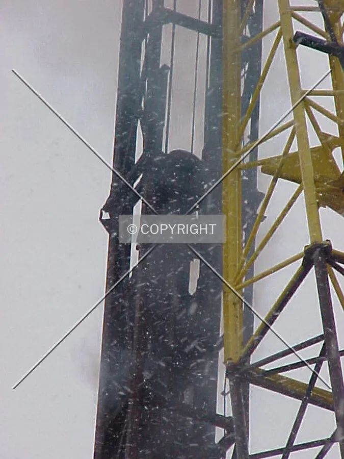 The pile driver in action