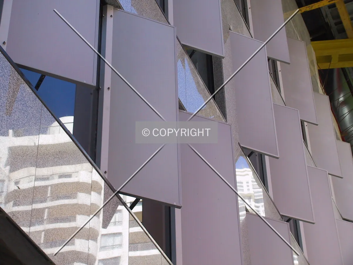 Window shades on the Kent Street podium
