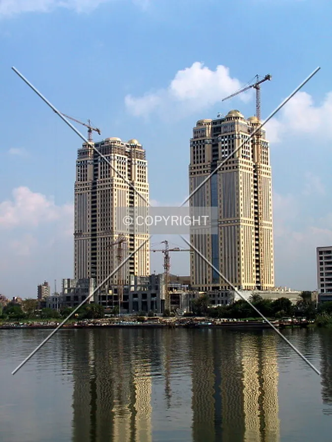 View of North and South towers from Zamalek district
