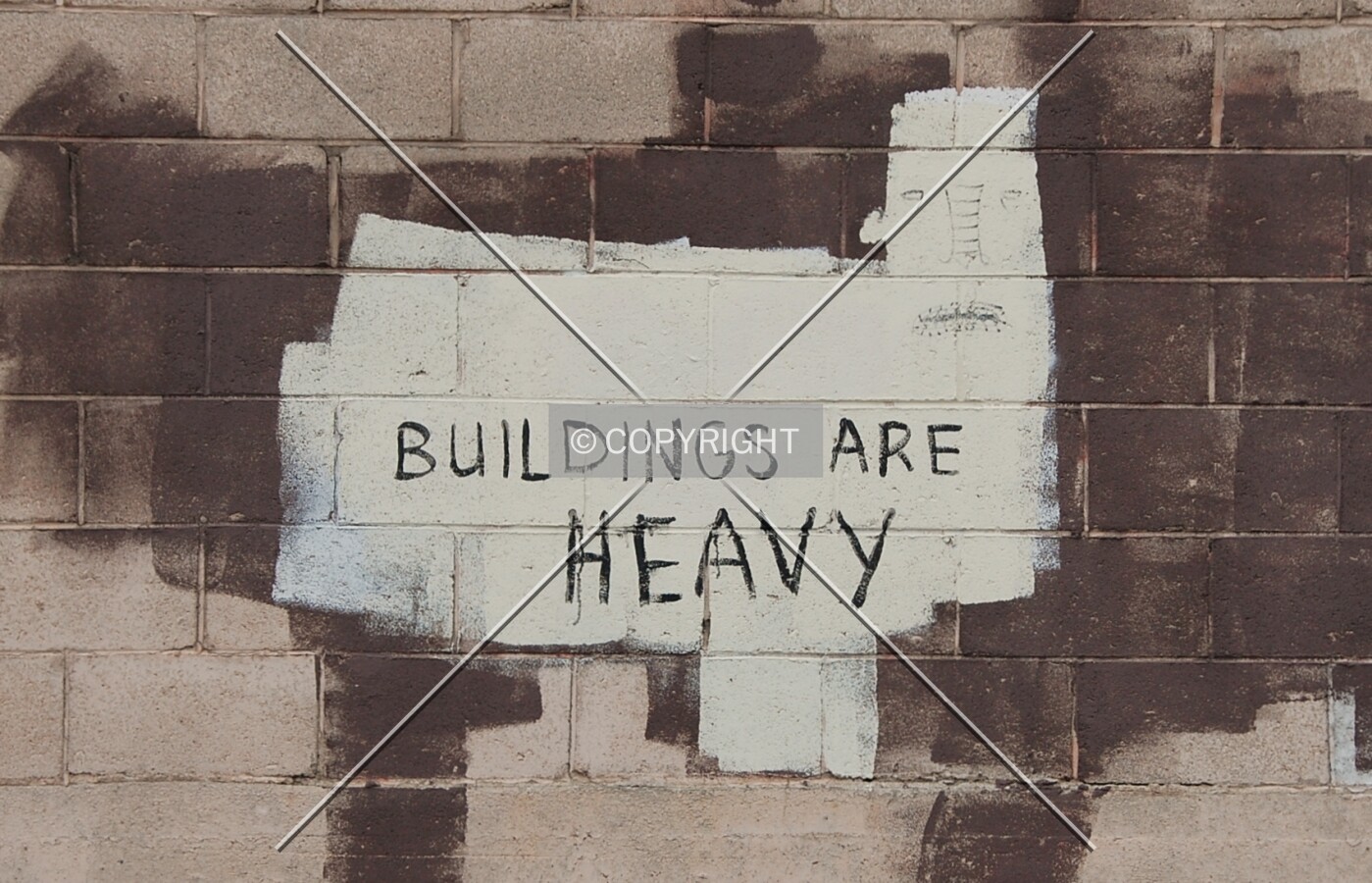 Graffiti on a nearby building