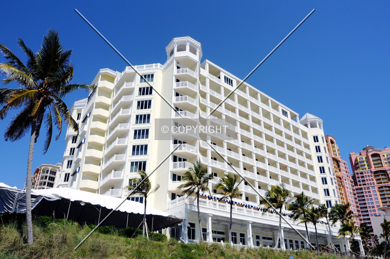 View from the southeast along the beach