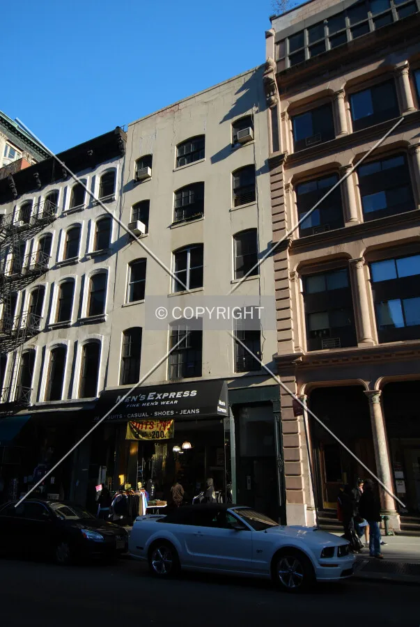 Viewed along Broadway