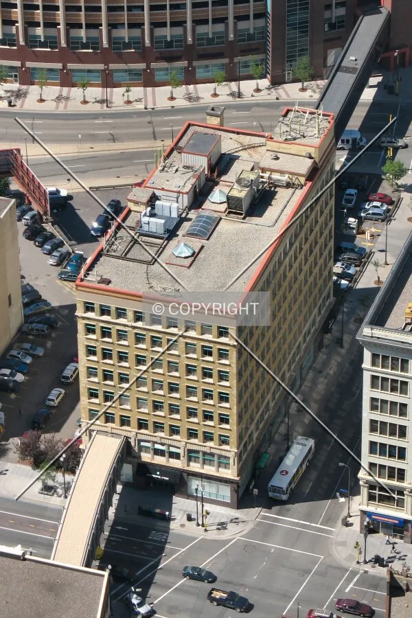 Looking down from the IDS Tower roof