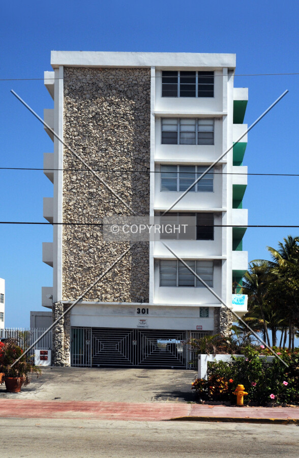 View from the west across Ocean Drive