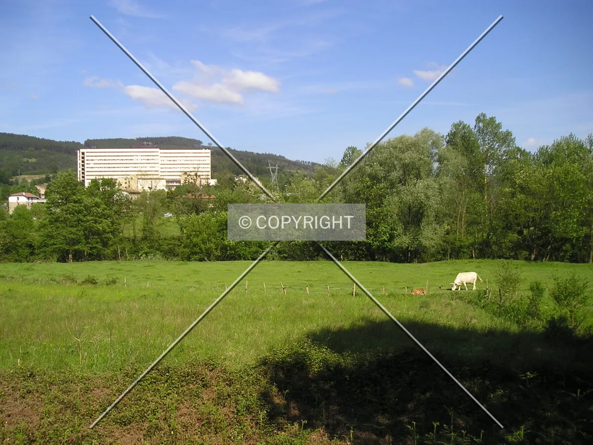View of the building standing in the middle of the countryside