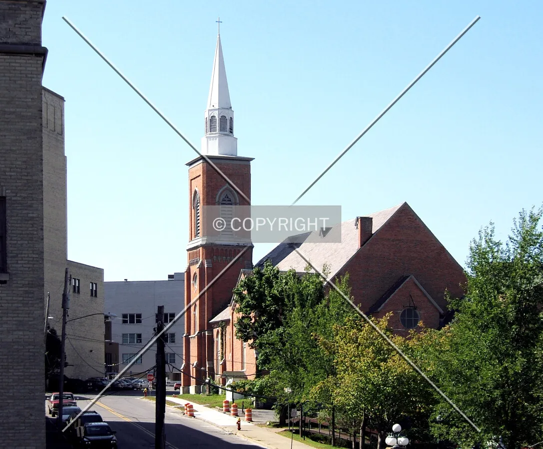 View from the northeast along Broadway