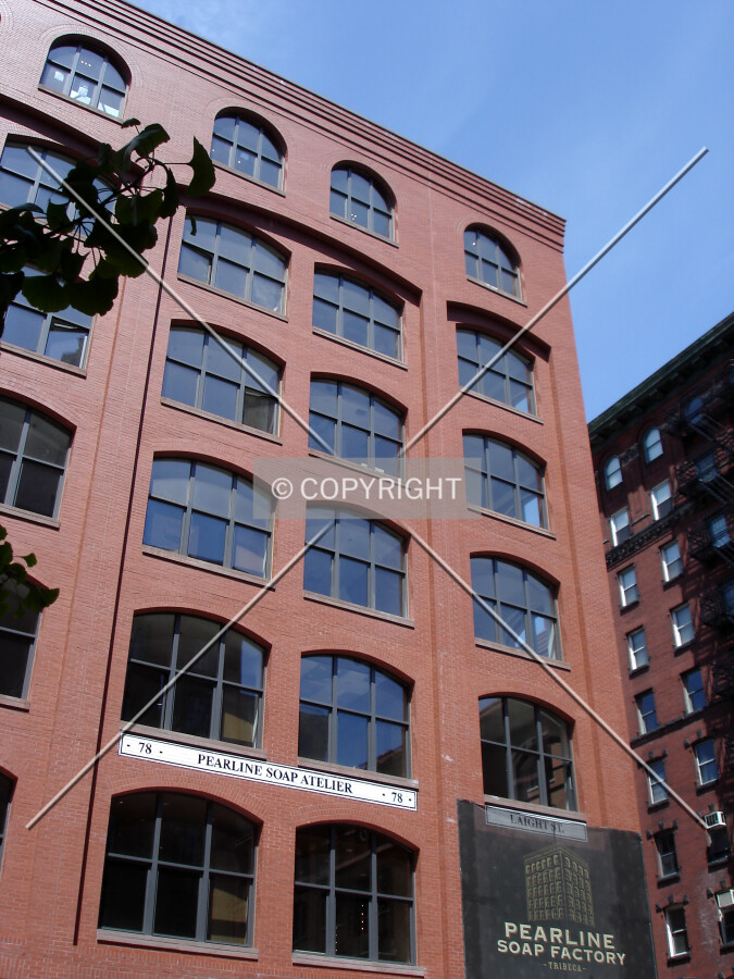 Looking up from Laight Street