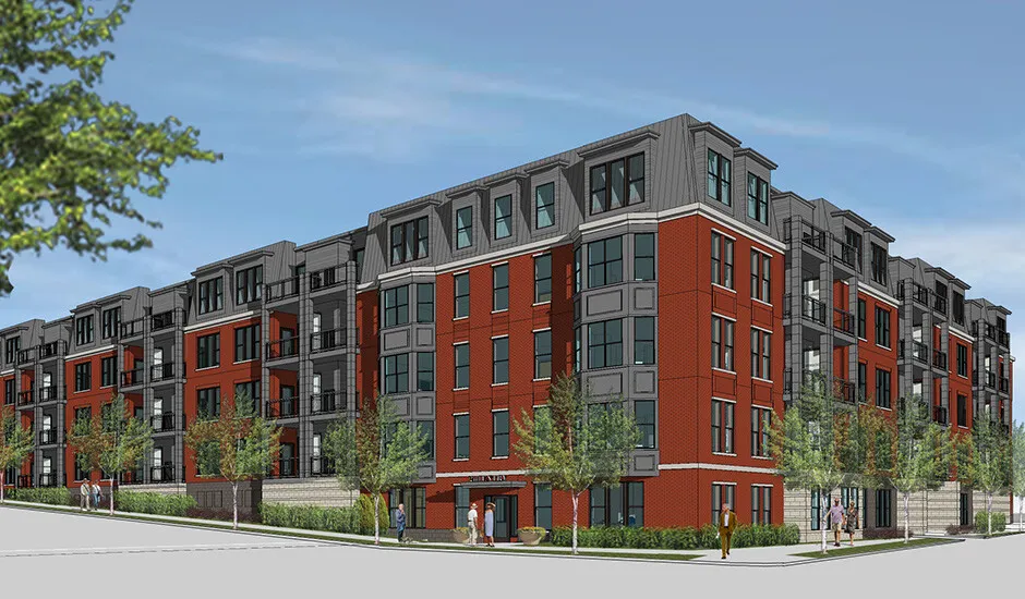 Rendered view across 7th Street