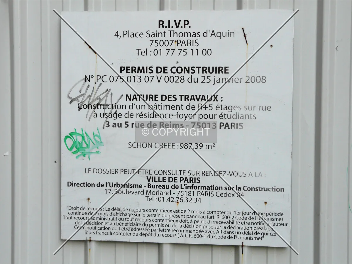 Building permit board