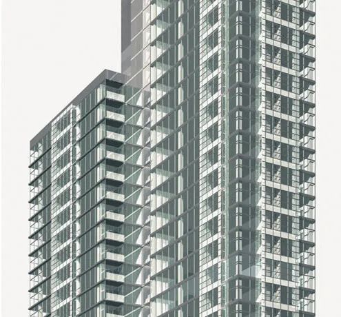 Rendering of a section of the tower