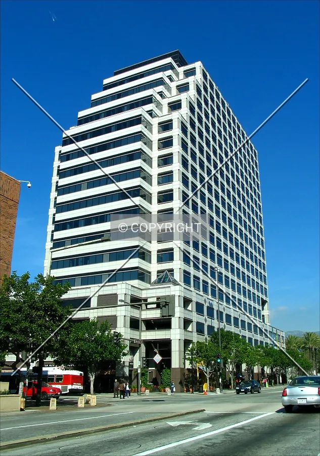 From the southeast, standing above North Brand Boulevard