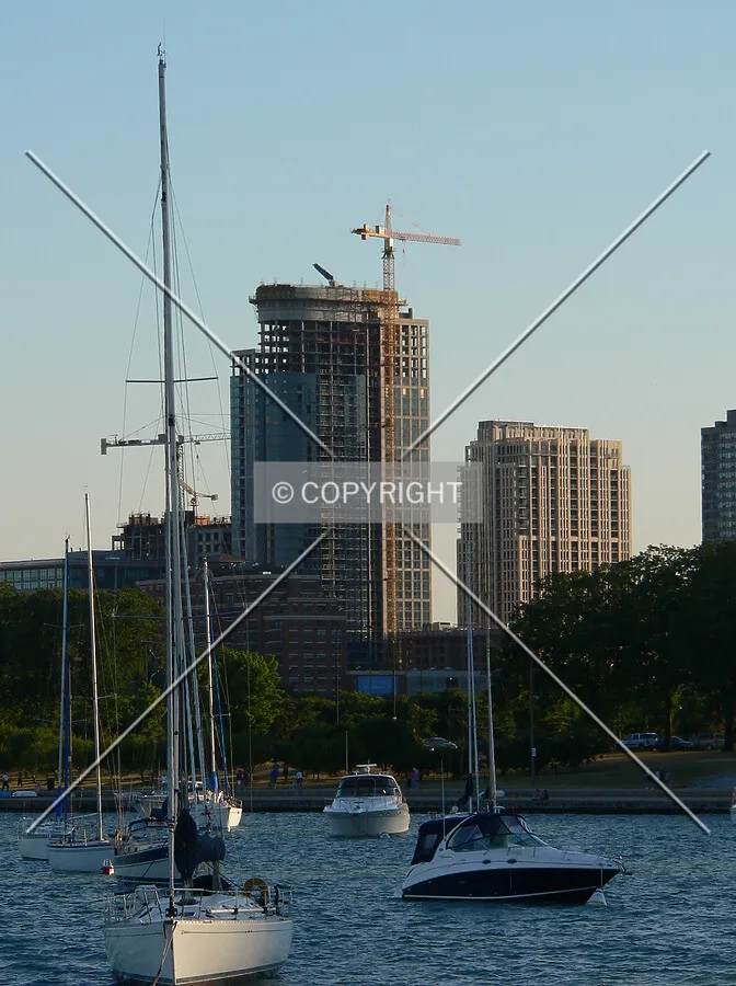 Looking to the southwest with Michigan Avenue Tower to the right of 1255 South Michigan